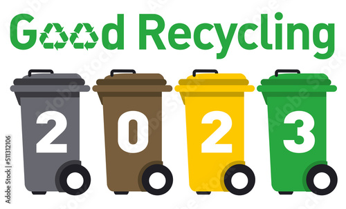 Bonne Année 2023 poubelles recyclage 5