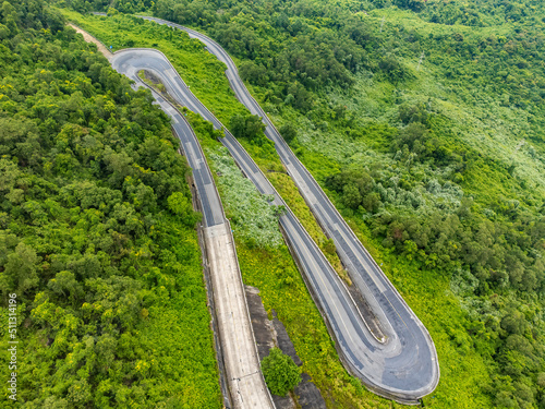 View of Hai Van Pass which is one of the most famous destination of Da Nang city. photo