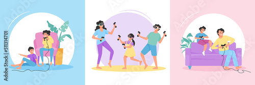 Family Playing Video Games
