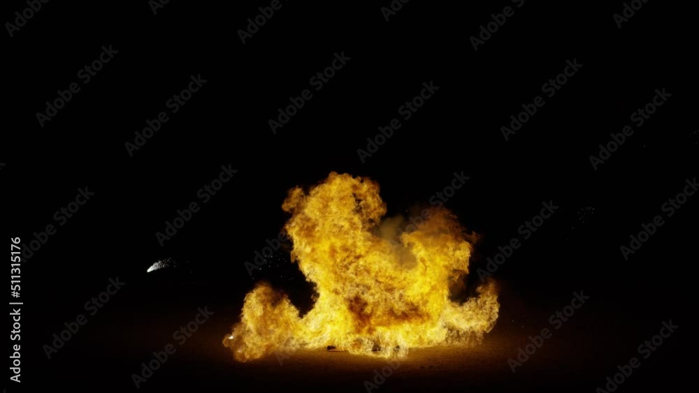 Vidéo Stock explosion, bomb explosion, fire bomb, alpha channel, bomb