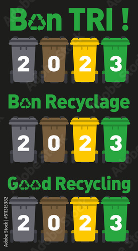 Bonne Année 2023 poubelles recyclage 9