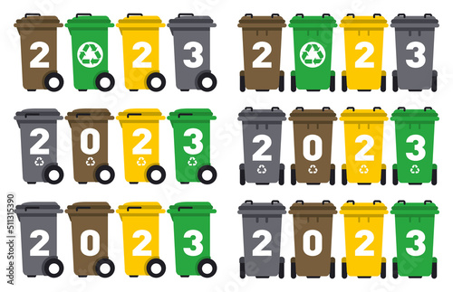 Bonne Année 2023 poubelles recyclage 1