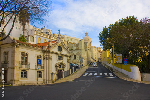 Beautiful palace in Alfama district in Lisbon