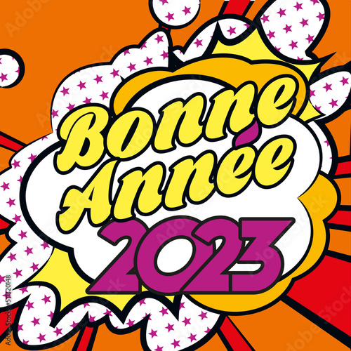 Bonne Année 2023 carte popart 2
