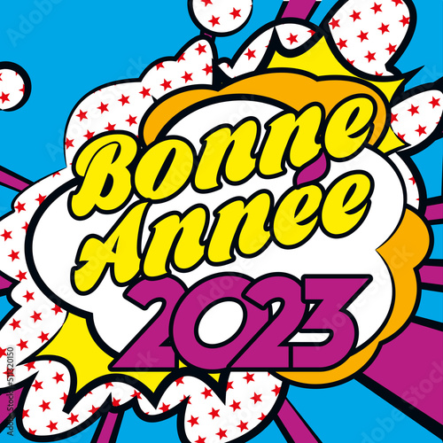 Bonne Année 2023 carte popart 3
