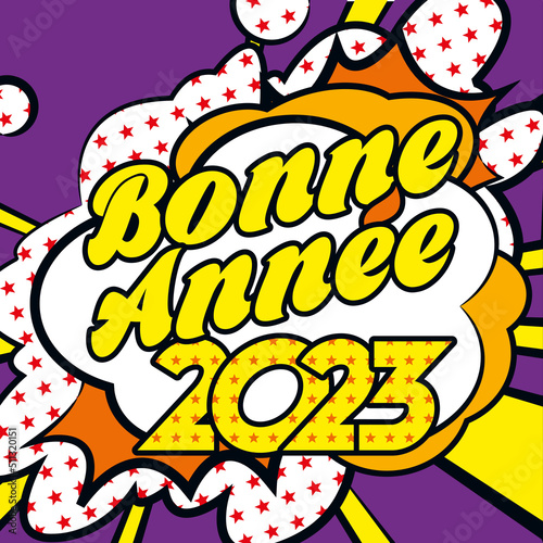 Bonne Année 2023 carte popart 1