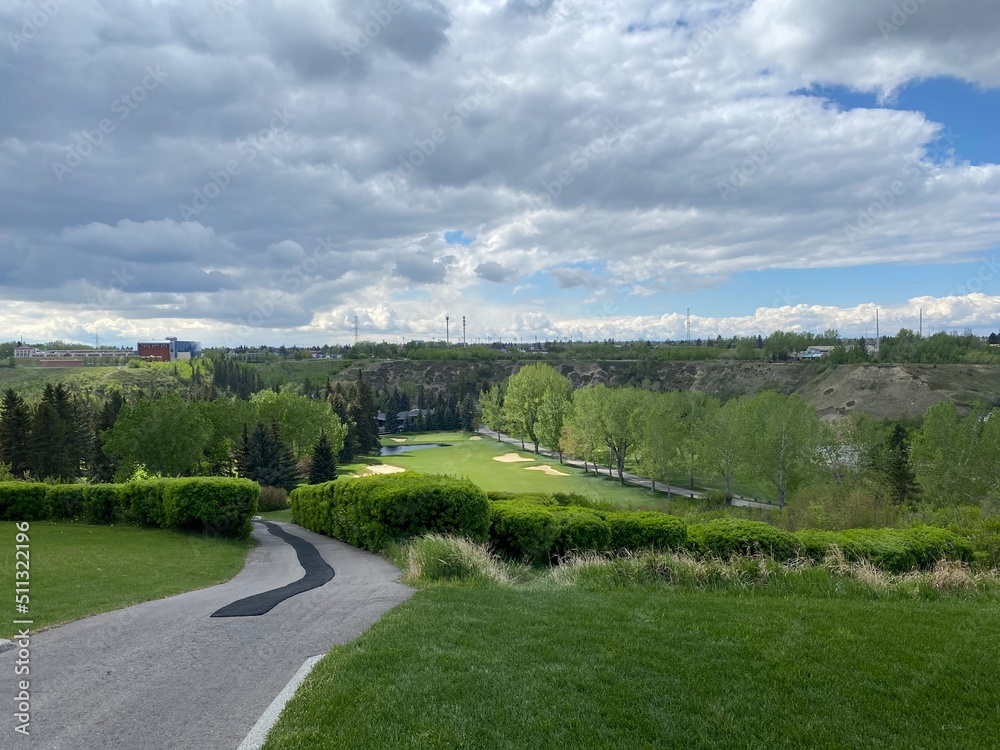 The 18th fairway of Calgary Golf and Country Club