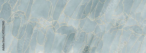 Horizontal universal background with gold glitter and copy space for text. Watercolor effect.