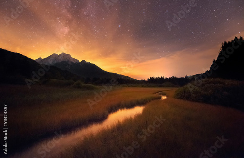 Zelenci Springs at Night