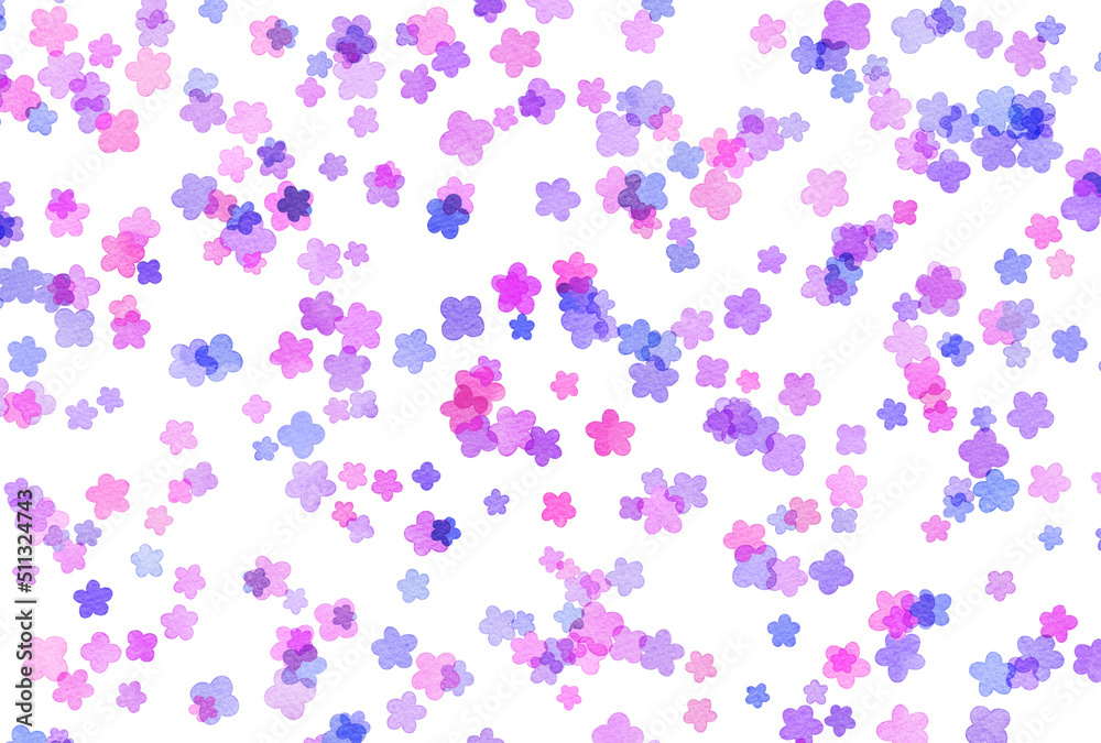背景素材_水彩_花_紫 背景素材_水彩_花_紫