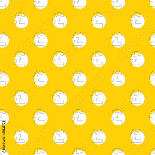 Thin line British Pound currency icons on a yellow background in seamless pattern. Abstract business illustration with repeated elements. Vector background EPS 10