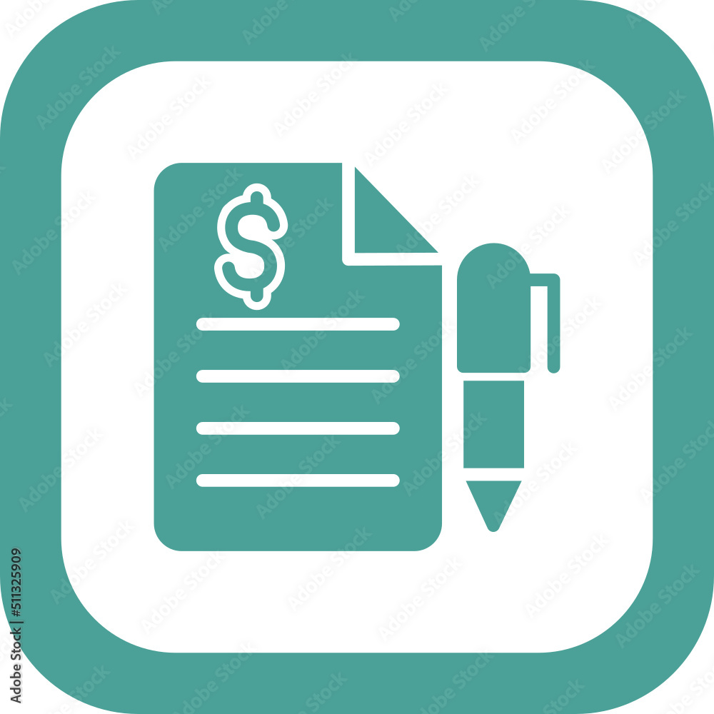 Obraz premium financial contract Icon
