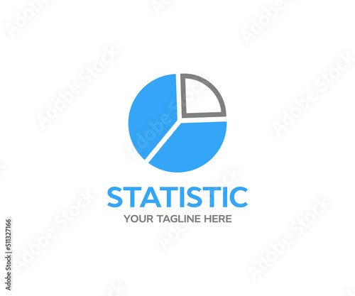 Принти на полотні Statistic or economic research concept, logo design