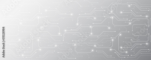 Grey white Abstract technology background, Hi tech digital connect, communication, high technology concept, science, technology background