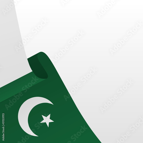 white blank background template with pakistan flag suitable for pakistan important day design