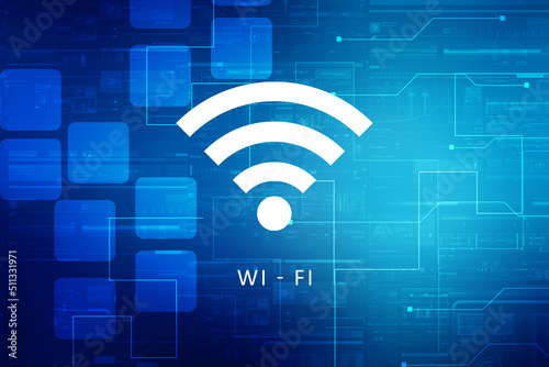 2d illustration WiFi symbol sign