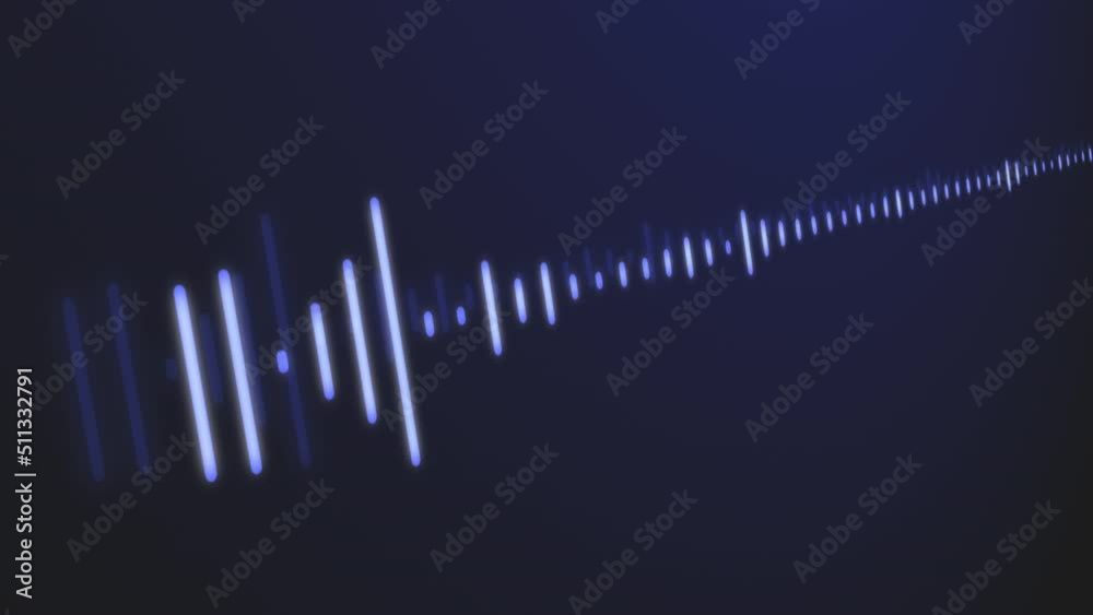 Animation of audio spectrum depicting song being played or communication happening as audio. Apt for music, explainer,technology videos.