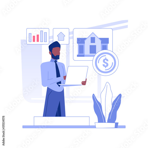 Real estate valuation isolated concept vector illustration. Real estate estimates property, business, AVM idea, automated valuation model, comparative market analysis vector concept.