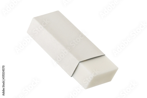 Eraser isolated on a white background.[Clipping path].