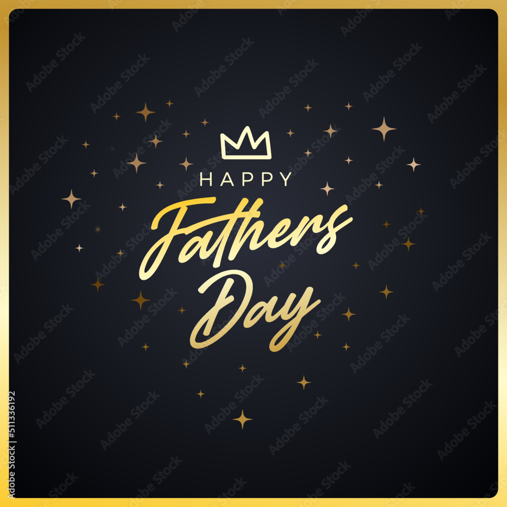 Happy Father’s Day Calligraphy premium greeting card. Vector illustration. Heart dad. Love Dad	
