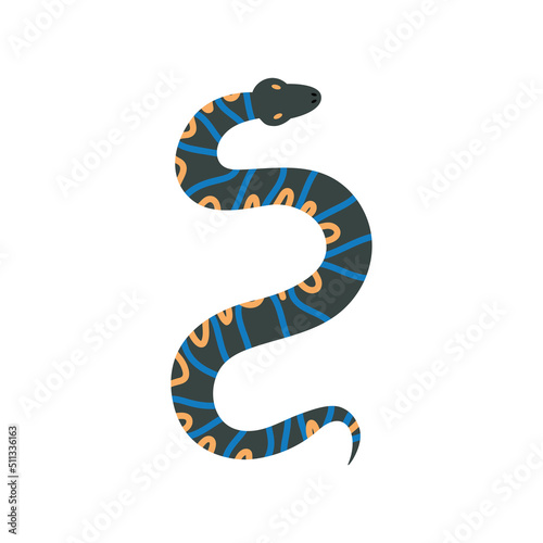 blue snake animal wild