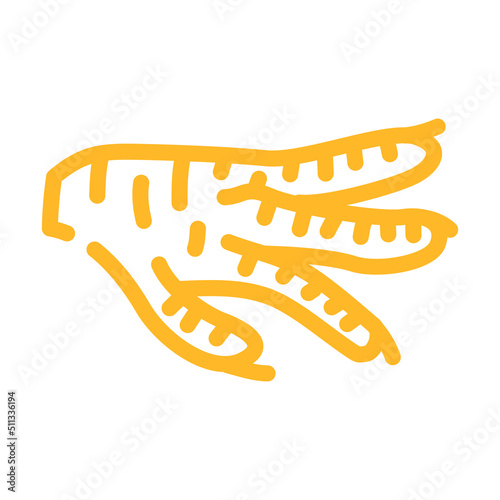 paws chicken color icon vector. paws chicken sign. isolated symbol illustration