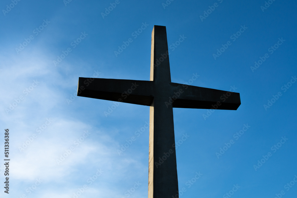 cross on a background of blue sky