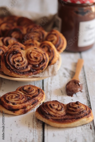 palmier à la pâte à tartiner au chocolat