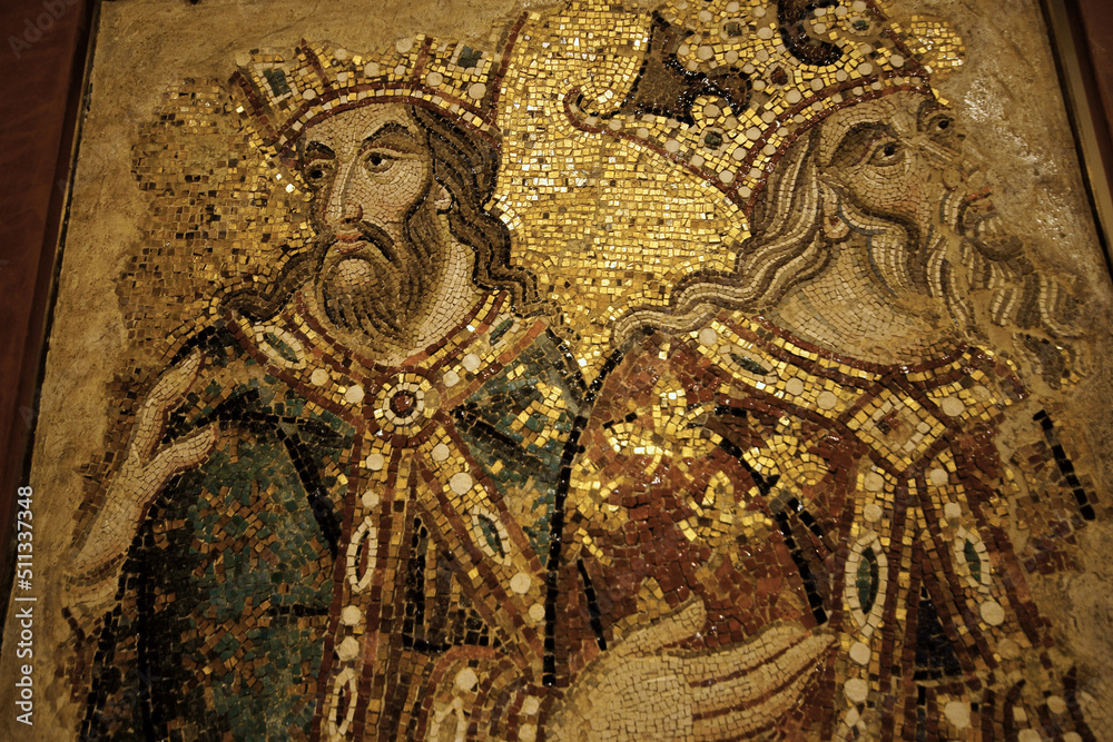 Fragmento de un mosaico(s.XIV).Basilica de San Marcos(s.XI),sestiere de San Marco. Venecia.Véneto. Italia.