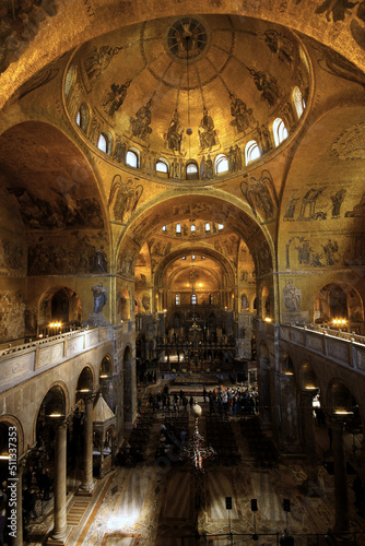 Basilica de San Marcos(s.XI),mosaicos , sestiere de San Marco. Venecia.Véneto. Italia. © Tolo