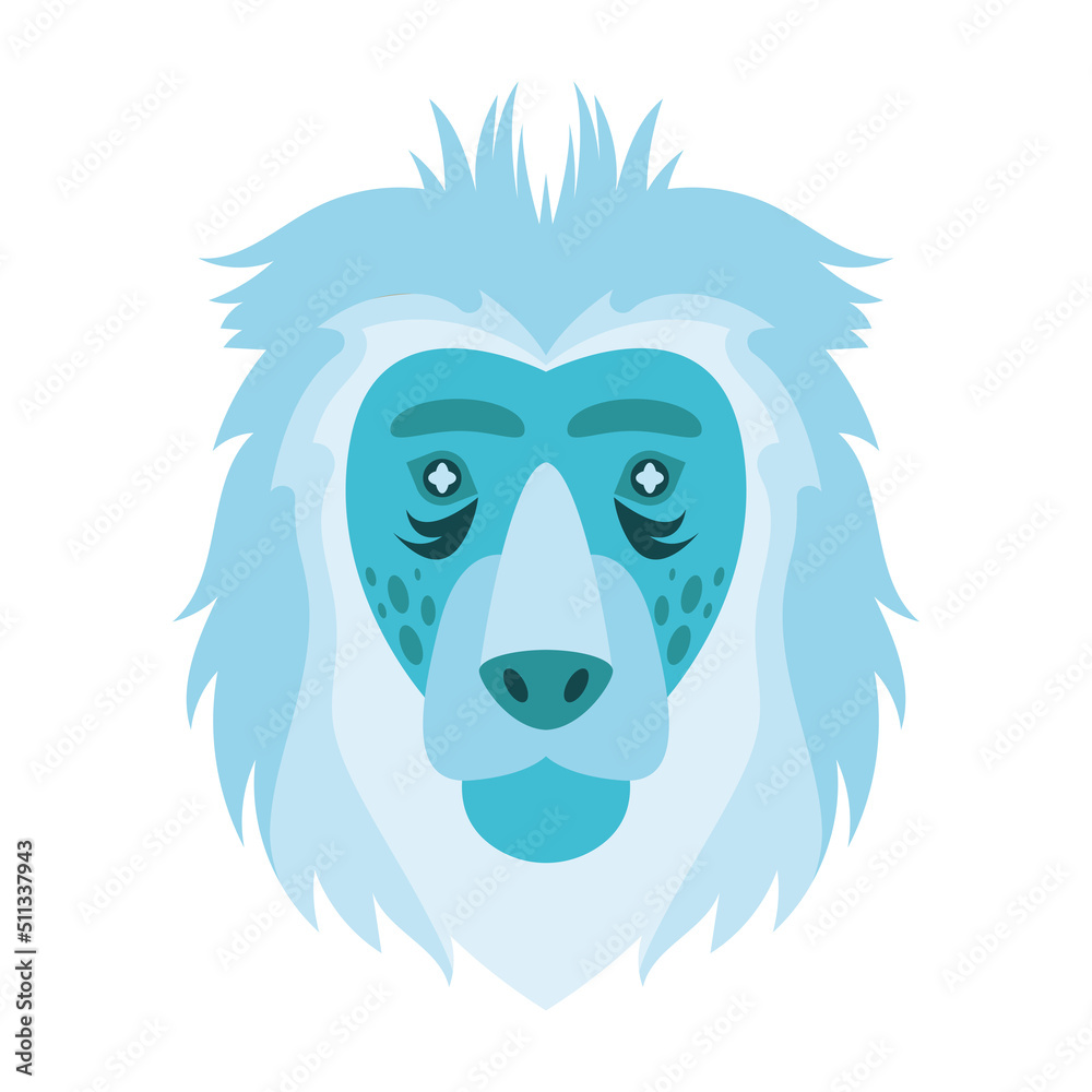 Fototapeta premium green lion feline head