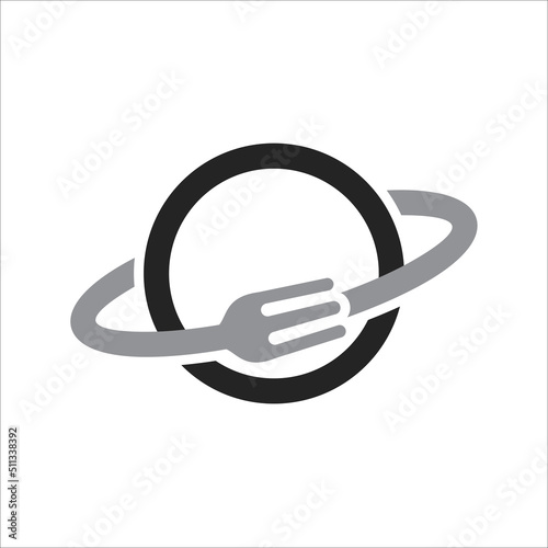 Creative Simple World  Food Logo Design Template Vector Illustrations