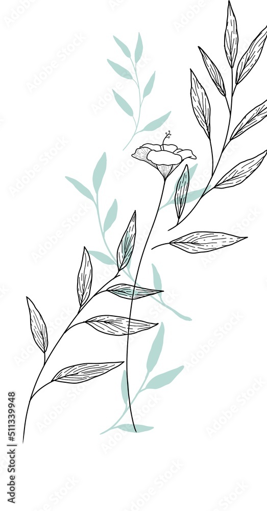 Naklejka premium branch of a tree