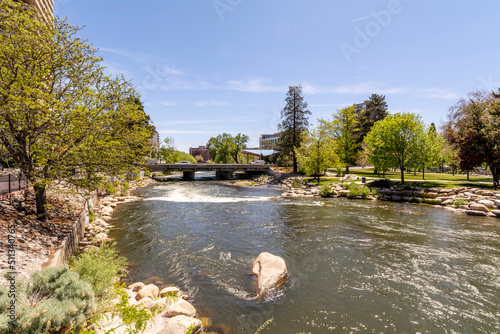 City of Reno on the River Truckee, USA.