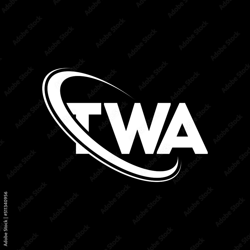 TWA logo. TWA letter. TWA letter logo design. Initials TWA logo linked