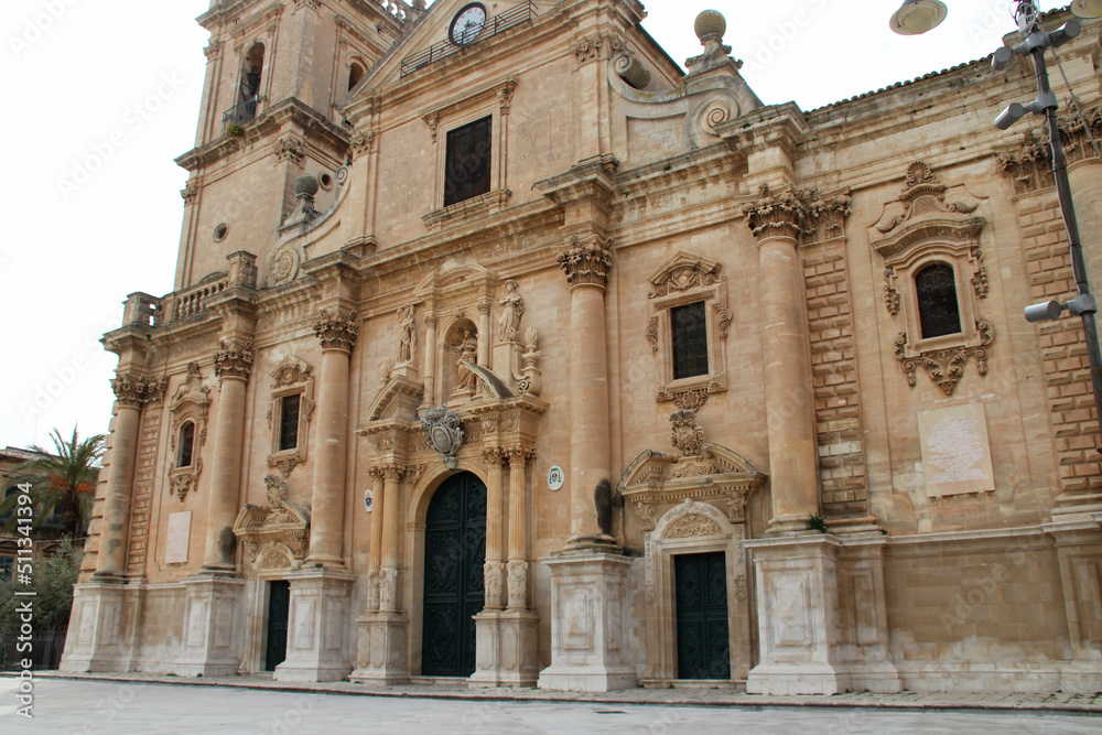 baroque cathedral (st john the baptist) in ragusa in sicily (italy) 