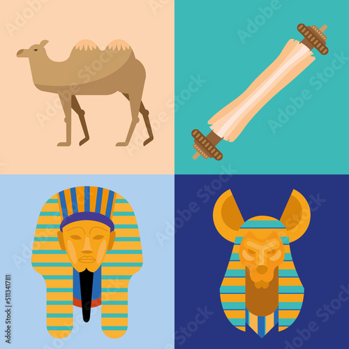 four egyptian culture icons