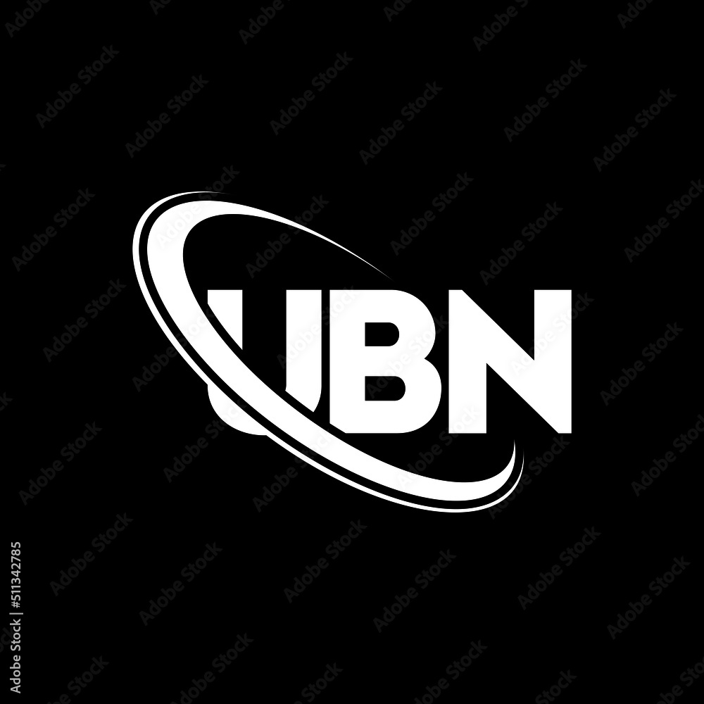 UBN logo. UBN letter. UBN letter logo design. Intitials UBN logo linked ...