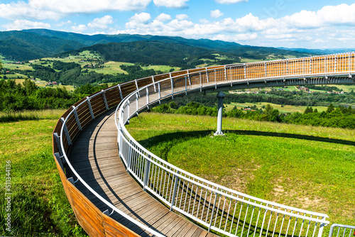 Fototapeta Naklejka Na Ścianę i Meble -  Panoramic view at Beskid Mountains and Poprad Park in Poland