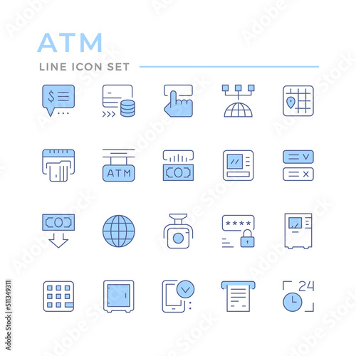 Set color line icons of ATM