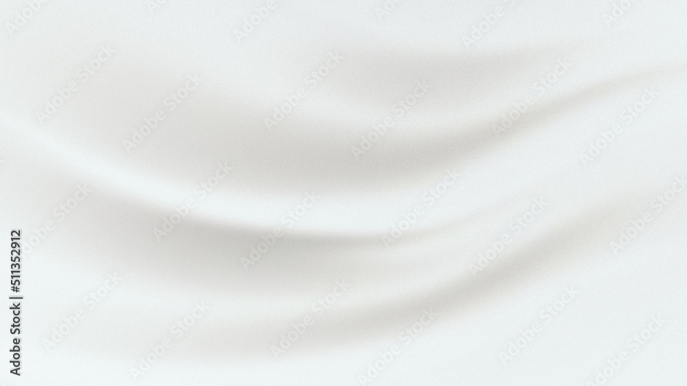 white background abstract cloth or liquid waves illustration of wavy folds of silk texture satin or velvet material or white luxurious background or wallpaper design of elegant curves white material - obrazy, fototapety, plakaty 