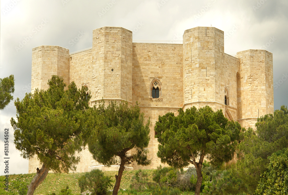 Castel del Monte situated on a hill in Andria in the Apulia region of southeast Italy.
