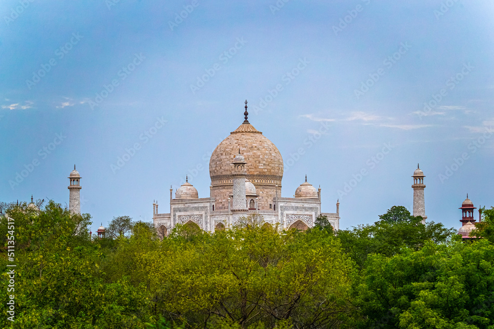 Obraz premium Taj Mahal from a distant