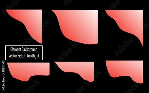 Element Background Vector Set On Top Right Position