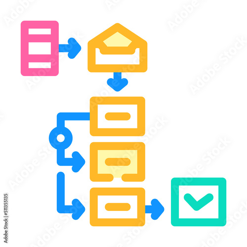 campaign production deployment color icon vector. campaign production deployment sign. isolated symbol illustration