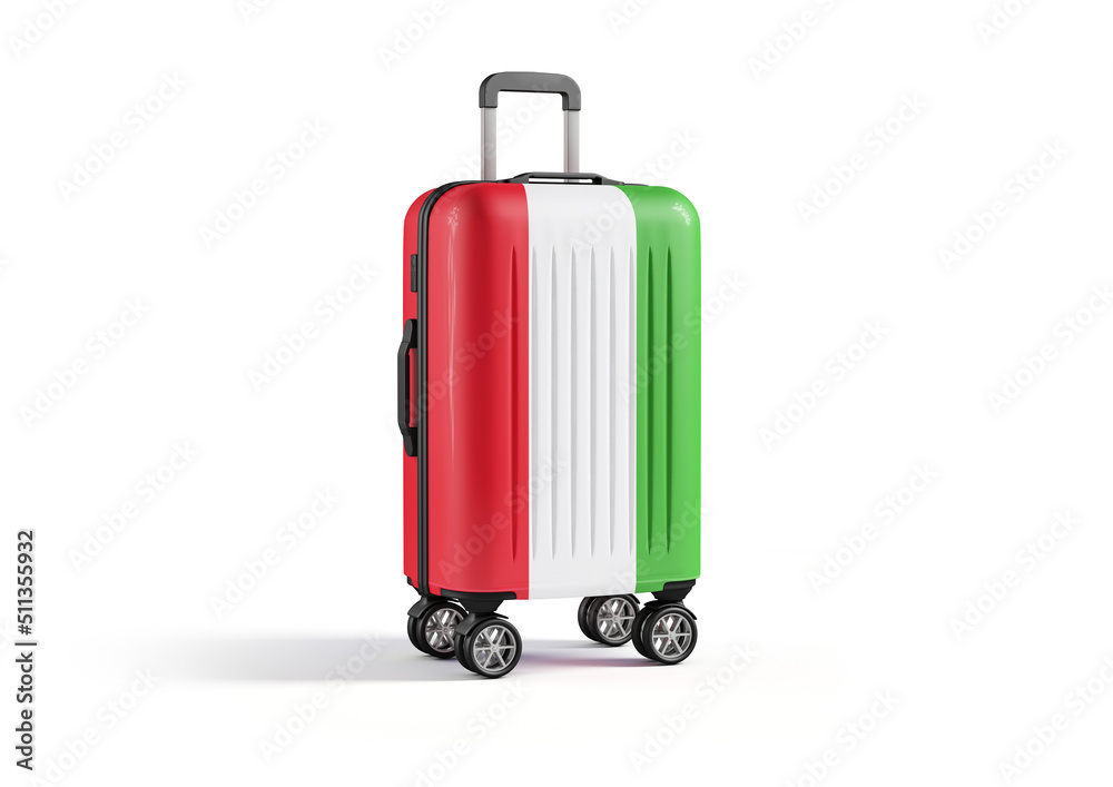 Travel suitcase with the flag of Italy Travel suitcase with the flag of Italy