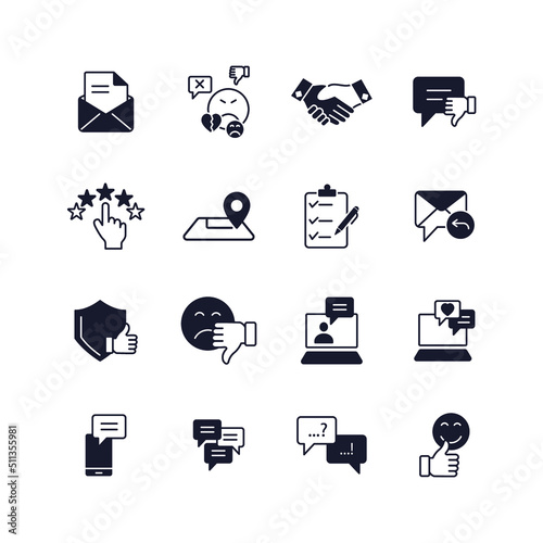 feedback icons set . feedback pack symbol vector elements for infographic web