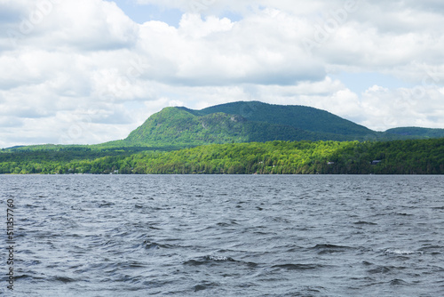 Lake Memphremagog with Mont Elephant in the background, Georgeville, Quebec, Canada photo