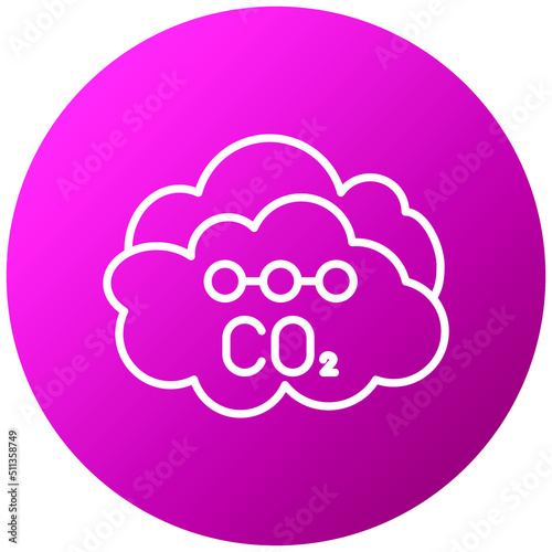 Carbon dioxide Icon Style