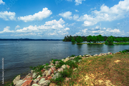 Pickwick Landing State Park Marina lake entrance on the Tennessee River...